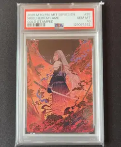 PSA10 MTG Final Fantasy Sephiroth Nibelheim Aflame Gold Stamp DDP - Image 1