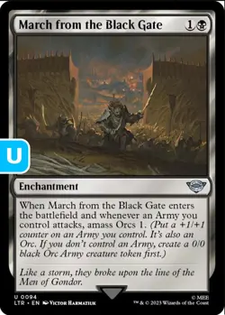 MTG March from the Black Gate LTR UC Enchantment - NM - Image 1