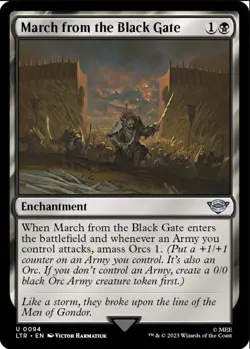 MTG March from the Black Gate LTR UC Enchantment - NM - Image 2