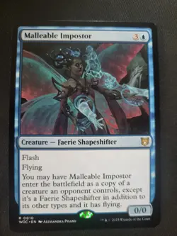 MTG Malleable Impostor Wilds of Eldraine Commander 0010 EX/NM Rare - Image 1