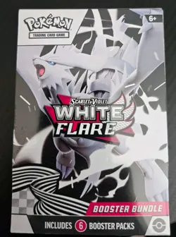 Pokemon Scarlet & Violet White Flare Booster Bundle 6 packs inside box sealed - Image 1