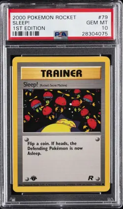 2000 POKEMON ROCKET 1ST ED #79 SLEEP! PSA 10 - Image 1