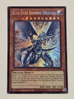 Blue-Eyes Shining Dragon LCKC-EN008 Secret Rare Yugioh Holo Foil Bleed VLP/NM - Image 1