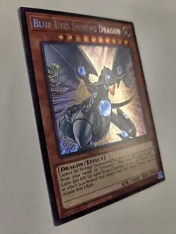 Blue-Eyes Shining Dragon LCKC-EN008 Secret Rare Yugioh Holo Foil Bleed VLP/NM - Image 2