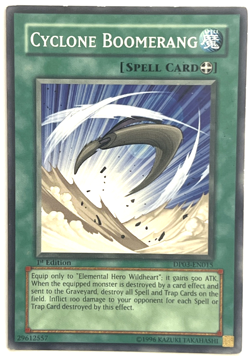 YuGiOh! - Cyclone Boomerang - DP03-EN015 - 1st Edition - Common - Image 1