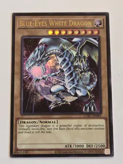 Blue-Eyes White Dragon LCKC-EN001 (Version 3) Alt Art Yugioh Ultra Rare NM - Image 1