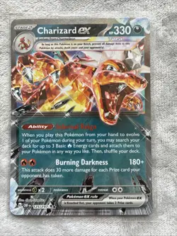 Charizard EX 125/197 Obsidian Flames Holo Double Rare Pokemon Card Pack Fresh NM - Image 1