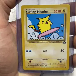 Pokemon Surfing Pikachu 28 Black Star Promo Vintage WOTC NM TCG Near Mint Card - Image 1