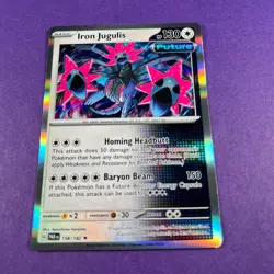 Pokemon TCG Iron Jugulis 158/182 Paradox Rift Holo Pokemon Trading Card TCG - Image 1