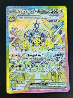 Pokemon TCG Galvantula EX Stellar Crown Card 168/142 Special Illustration Rare - Image 1