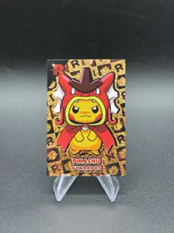 Poncho Pikachu Shiny Gyarados Gold Holo Pokemon Card Database Team Rocket Peru - Image 1