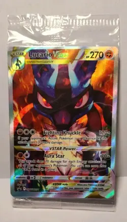 Lucario VSTAR SWSH291 SWSH: Sword & Shield Sealed Promo Card Holo Pokemon Card - Image 1