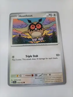 Pokemon 2 Hoothoot TCG Cards 114/142 Stellar Crown Series Near Mint - Image 3