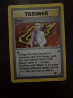 Pokemon TCG Blaine Trainer Gym Challenge Holo Card 17/132 - Image 1