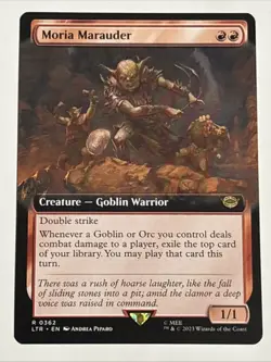MTG Lord of the Rings Moria Marauder Extended Art 0362 NM Rare - Image 1