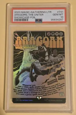 2023 ARAGORN, the Uniter Borderless (Poster) #741 PSA 10 Foil GEM MINT - Image 1