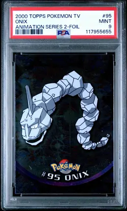 2000 TOPPS POKEMON TV ANIMATION SER 2 FOIL #95 ONIX PSA 9 - Image 1