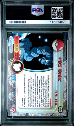 2000 TOPPS POKEMON TV ANIMATION SER 2 FOIL #95 ONIX PSA 9 - Image 2
