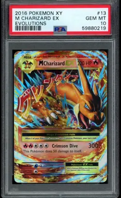 2016 Pokemon XY Evolutions M Mega Charizard EX Holo Rare eBay 1/1 #13 PSA 10 - Image 1
