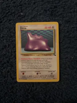 1999 Pokemon TCG Ditto Fossil Unlimited Rare Non-Holo 18/62 Collectible Vintage - Image 1