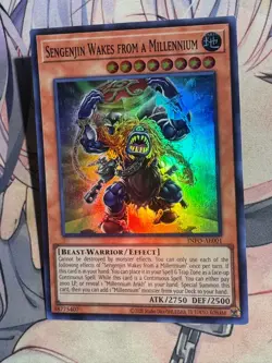 Yugioh Asian English INFO-AE001 Sengenjin Wakes from a Millennium x3 Super rare - Image 5