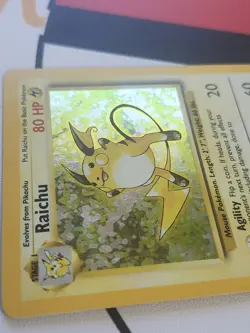 Raichu Base Set 14/102 LP Holo Rare Unlimited Pokemon TCG Card - Image 3