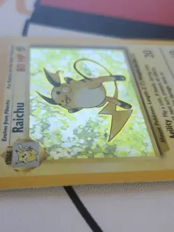 Raichu Base Set 14/102 LP Holo Rare Unlimited Pokemon TCG Card - Image 4