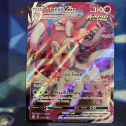 Pokemon Sylveon VMAX Holo Ultra Rare Card 075/203 Evolving Skies NM - Image 2