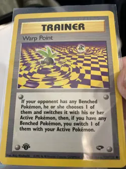 Pokemon Card 1st Edition Warp Point 126/132 - Gym Challenge LP NM (5 - Image 1