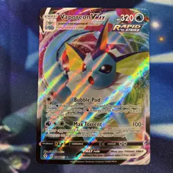Pokemon TCG Vaporeon VMAX Full Art Holo Ultra Rare Card 030/203 Evolving Skies - Image 2