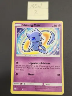 Pokemon TCG Shining Mew Shining Legends Holo Card 40/73 NM - Image 1