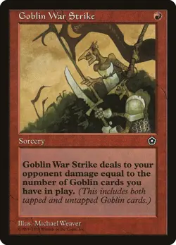 Goblin War Strike Portal Second Age HEAVILY PLD Red Common MAGIC CARD ABUGames - Image 1