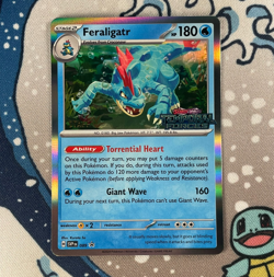 Feraligatr SVP089 STAFF Prerelease Promo Stamped Temporal Forces Pokemon Card NM - Image 1