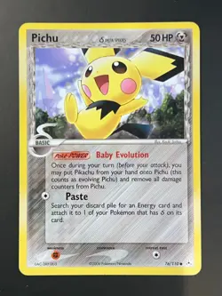Pokemon TCG Pichu 76/110 Delta Species EX Holon Phantoms Common Card MP - Image 1