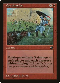 Earthquake Portal Second Age HEAVILY PLD Red Rare MAGIC GATHERING CARD ABUGames - Image 1