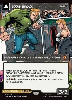 1x - Eddie Brock - Borderless #224- Marvel's Spider-Man - NM MTG - Image 1