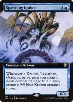 1 x Spawning Kraken - Extended Art C21 NM MTG 360 Magic: the Gathering - Image 1