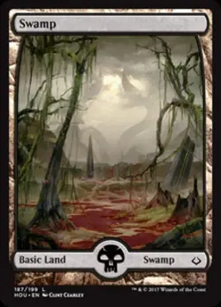 Swamp (187) - Near Mint MTG Hour of Devastation - Image 1