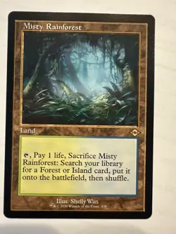 MTG: Misty Rainforest Card Regular Retro Frame Modern Horizons 2 -NM - Image 1