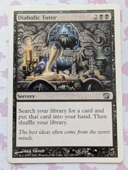 Magic The Gathering 8th Edition Diabolic Tutor #128/350 MTG Eighth Edition - Image 1