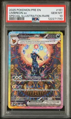 2025 POKEMON PRE EN-PRISMATIC EVOLUTIONS #161 UMBREON EX PSA 10 - Image 1