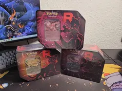 Pokemon - Destined Rivals Team Rocket Tin Set of 3 - Sealed - Image 1