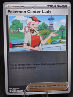 Pokemon TCG Pokemon Center Lady 123/132 Mega Evolutions Reverse Holo NM - Image 1