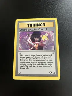 Sabrina's Psychic Control 121/132 Gym Challenge Regular WOTC Pokemon TCG NM - Image 1