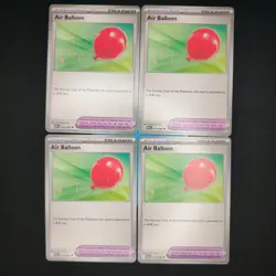 4x Air Balloon Playset 079/086 Pokemon Black Bolt English Non-Holo Tool Trainer - Image 1