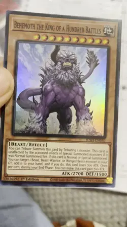 Behemoth the King of a Hundred Battles JUSH-EN050 1st Edition Holo YuGiOh Card - Image 2