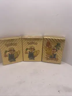 3x 55Pcs Pokemon Gold Foil Cards Pack TCG GX EX VMAX - 165 Cards Total! - Image 4