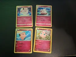 Pokemon Trading Card Game Fairy Type Lot, 4 Assorted Cards. - Image 1