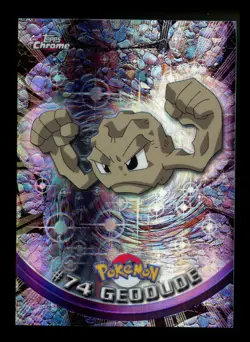 SPECTRA Geodude #74 Topps Chrome 2000 Series 1 T.V Holo Pokemon Card TCG - Image 1