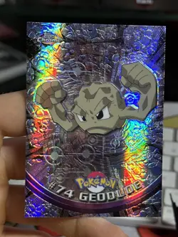 SPECTRA Geodude #74 Topps Chrome 2000 Series 1 T.V Holo Pokemon Card TCG - Image 3